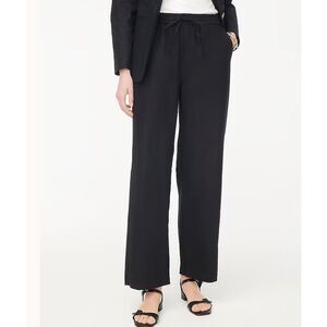 J crew linen pull on pants black size P4